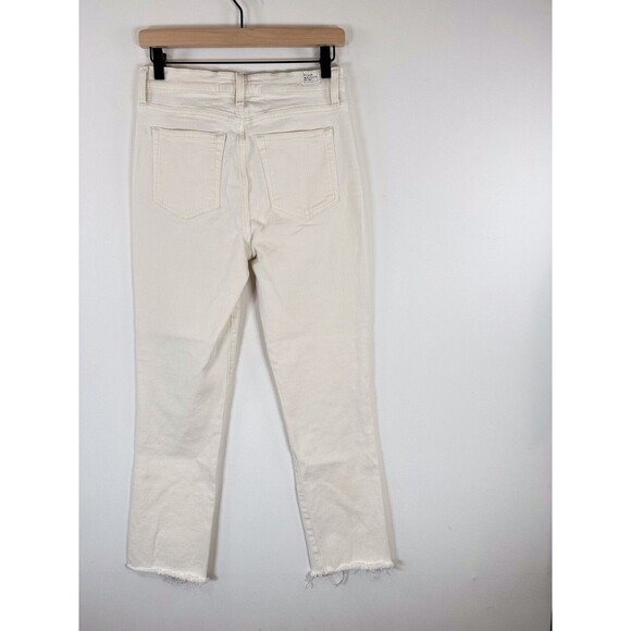 Frank & Eileen Womens Jeans Everday White Cork  Denim Straight High Rise Size 28 - Picture 11 of 14